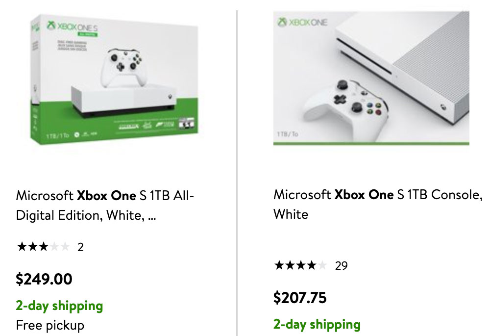 Xbox One S with Blu-ray drive is cheaper than All-Digital model